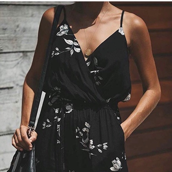 Maddie Floral Slit Jumpsuit - Picture 3 of 7